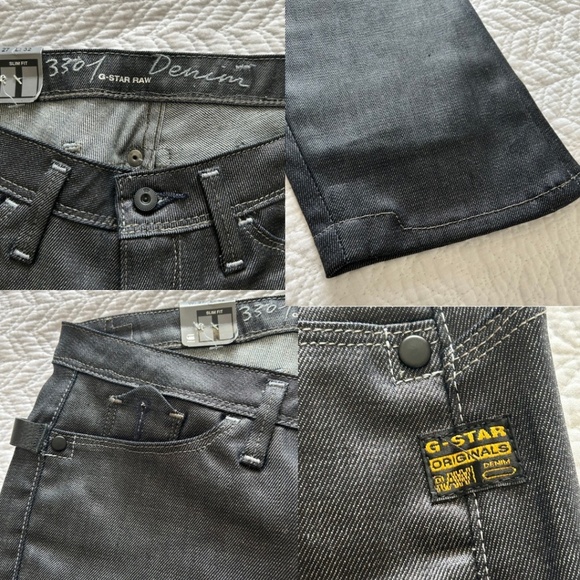 NWT G-Star RAW Micro Midge Skinny Jeans in Grey Comfort Glass Denim Size W27/L32 - Picture 4 of 15